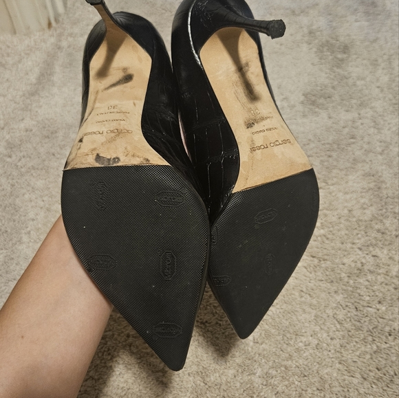 Sergio Rossi Godiva 90 croc effect leather pump - Picture 5 of 5